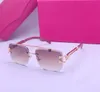 Men Luxury Designer Sunglasses Outdoor Fashion Zonnebril Women Vintage Frameless Square Small Rimless Eyewear Anti-Reflective Optical Galsses Spectacles 87