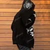 Women Spider Skull Print Streetwear Overdized Hoodie Jacket Coat Goth Harajuku Y2k Clothes Grunge Zip Hoodies 220804