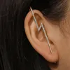 Stud Fashion Ear Needle Wrap Crawler Hook Pendientes de corazón para mujeres Surround Auricle Cobre con incrustaciones de circón Piercing Pendientes1PStud Odet22 Farl
