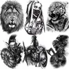 NXY tatouage temporaire afrique Serengeti Lion noir guerrier indien étanche Flash autocollant Tribal puissant tigre Tatoo hommes femmes 0330