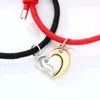 Link, Chain Attractive Handmade Heart Shape Couple Magnet Bracelet Women Lover's Charm Female Male Paired Friendship Jewelry