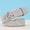 Belts Design Women Glitter Golden Belt Female Silver Waist Fashion High Quality Luxury Gifts Femme 95 100 105 115CMBelts