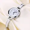 Wristwatches Top Brand Watches Women Luxury Rose Gold Silver Bracelet Wristwatch Ladies Alloy Simple Casual Quartz Clock Reloj MujerWristwat