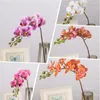Decorative Flowers & Wreaths 7p Artificial Latex Butterfly Orchid 7 Heads Real Touch Mini Good Phalaenopsis 25" For Wedding FlowerDecor