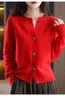 Women's Knits & Tees Spring Autumn Winter Women Female Cashmere Sweater Fashion O-neck Knitted Cardigan Loose Casual High Quality SoftWomen'