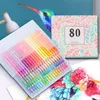 80st Wood Feily Pencil Color Artist Pencils Set Lead Paint Pen Kit Children Ritning Sketching Stationery Barn Studenter Elever Elever Tools Gift ZL0294