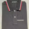 럭셔리 디자이너 여름 남자 폴로 셔츠 삼각형 패턴 옷깃 짧은 슬리브 티셔츠 비즈니스 캐주얼 재킷 탑