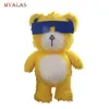 Costume de poupée de mascotte Costume de mascotte d'ours frais gonflable Taille adulte Convient aux hommes Femmes Personnaliser 2m 2.6 Grand Tissu animal avec souffleur