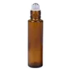 Glass Essential Oil Roll On Bottles with Stainless Steel Roller Balls and Bamboo Lid 5ml 10ml 15ml Refillable Perfume Sample Bottle Cosmetic Packaging