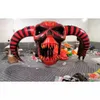 Ужасная висящая красная гигантская надувная надувная скелетная головка для Хэллоуина / паба / сценического украшения