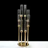 Decoration Head Metal Candelabra Candleds Road Lead Table Piece Central Gold Candelabrum Stand Pillar Candlestick para Casamento IMAKE186