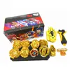 Beyblades انفجار Golden GT Set Metal Fusion Gyroscope مع المقود في صندوق أداة (خيار) ألعاب للأطفال AA220323