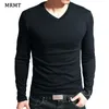 Maglietta maschile elastica a v sul collo manica lunga maglietta per uomo per lycra maschile e magliette da camicia da uomo abbigliamento da uomo tees 220712