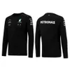 Petronas Mercedes AMG bluzy T koszule F1 Formula One Racing Mens Męs Kobiety swobodna koszulka z długim rękawem Benz Lewis Hamilton Team Ubrania robocze VZx5 Shorts 8Tir