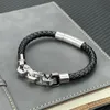 Bracelets de charme de luxe en acier inoxydable fermoir magnétique en cuir de vachette marron hommes femmes charmes de créateur pour BraceletsCh3120