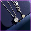 S925 Sterling Silver Necklaces Womens Designer Smycken Nya damer Halsband med diamanter för festbröllop Mens Presenter Skalbar Nice D224124F