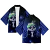 Vêtements ethniques Fashion Print Panda Cute Cartoon 3d Kimono Shirt Men Seven Point Sleeve Tops Cardigan Vestes Streetwear Plus Size 4XLEthnic