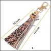 Party Favor Event Supplies Festive Home Garden Ups Tassel Card Bag Pendant Jewelry Fringe Solid Plaid Leopa DHE2R