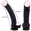 Nxy Dildos Dongs Black Huge Female Masturbator Super Soft Realistic Penis Double-layer Silicone Suction Cup for Women Big Dick 220420