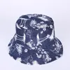 Basker fiskare hatt reversibel banan träd leopard hink hattar för kvinnor män gata hip hop cap vintage tryckt fiske hatberets wend22