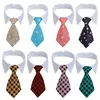 New Pet Tie Dog Apparel Tie Striped S/L Plaid Multicolor Fake Collar Bow Dogs Accessories Holiday Decorative Supplies