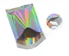 Laser Color Aluminum Foil Self Adhesive Retail Bag Candy Mylar Packing Pouch for Grocery Crafts Packaging