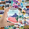 52 pièces coloré belle états-unis carte de l'amérique autocollants parc national autocollants Graffiti autocollant