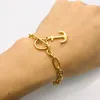 Bracelet en forme de cœur pour femmes, qualité supérieure, chaîne à maillons, tempérament, chaîne en acier inoxydable, bijoux