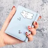 Version coréenne du petit portefeuille femme Tri-pli court imprimé mignon Simple étudiant multi-carte porte-monnaie dessin animé dames portefeuille