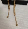 Collar de diseñador Pulsera Gargantilla para hombres Mujeres Pulseras con letras unisex Suministro de cadena de oro Collares con dijes de alta calidad con BOX6905890