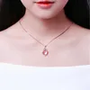 Colliers de boucles d'opale rose Collier de quartz Ross pour les femmes de mariage Femmes Sweet Girls Gift Gold Collier