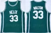 Helix High School 33 Bill Walton Jerseys Men Basketball Green Team Color Stitched and Embrodery Sports Pure Cotton Botton Top Quality On Sale