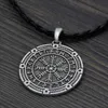 ペンダントネックレスYOUE choune men viking din din sicrine rune amuleet not vegvisir compass necklacent。