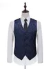 Men's Suits & Blazers Classic Style Printing Man Vest V Champagne Collar Waistcoat Business For Wedding Groomsmen