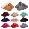 Australia classic women slippers slides slide fur winter snow black grey chestnut coffee leather womens fashion outdoor platform Slipper sandals sanda 51aZ#