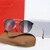 Klassische runde Sonnenbrille Markendesigner UV400 Brillen Metall Goldrahmen Sonnenbrille Männer Frauen Spiegel Sonnenbrille Polaroid Glaslinse mit Etui und Box