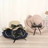 Zomer Outdoor Sunscreen Strandhoeden Elegante Kant Boog Zonnescherm Caps Dames Dome Wave Stro Hat