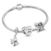 Nieuwe S925 Sterling Silver Bead Charmarmbanden Love Rainbow Original Fit Pandora Luxe Diy Hanger Bracelet Ladies Sieraden Fashion cadeau met originele doos 16-21 cm