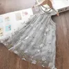 Bear Leader Girls Dress 2022 Nieuwe Summer Princess Dress Elegant Lace Half Sleeve kostuums feestjurken Kinderkleding 3 7Y G220428