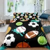 Ahsnme настраивает OEM 3D Effect Football World Bending Set Set Cartoon Childrens Room Basketball Cover Cover Set Set Поядь 220616