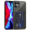 Carte étuis souples en TPU souple pour iphone 13 pro max 12 mini 11 XR XS MAX 6G 7G 8PLUS étui de protection arrière antichoc en Gel de caoutchouc