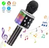 Microphones Kinglucky Wireless 4 i 1 Bluetooth Karaoke Microphone Portable Speaker Handheld Home KTV Player With LED Light Function T220916
