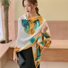 스카프 브랜드 디자이너 실크 스카프 여성 두건 긴 Shawls 겨울 목 Pashmina 레이디 럭셔리 비치 Hijab Foulard 90 180cmScarves