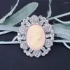 دبابيس دبابيس الأزياء الأزياء الأميرة Cameo Rhinestone Crystal Women Brooch's Mothers's Gift Gift Complets Art049 Kirk22