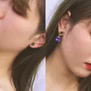 Dangle & Chandelier Classic AB Asymmetry Earrings Yellow Zircon Purple Grape Oval Shape Design Earring Stud For Women Jewelry PartyDangle