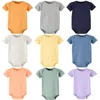 Rompers Summer Baby Bodysuit For Borns Solid Color Cotton Romper Spädbarn Jumpsuit Toddler Girl Boy Clothes Children's ClothingRompers