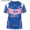 Kurtki wyścigowe Alpine F1 Team Motorsport T-shirt Blue Black Merchandise Drużyna Koszulka z krótkim rękawem Ubranie 6LMO