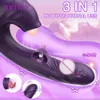 Clitoral Sucking Licking Vibrator Dildo For Female 3 in 1 Clitoris Stimulator Nipple Sucker Vaginal flap Massager Adult sexy Toys