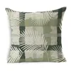 Taie d'oreiller Casey géométrique vert art motif housse de coussin lin matériel canapé chaise de voiture décor à la maison cadeau oreiller 45x45 cm 220714