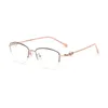 Óculos de sol da moda quadros de gama de óculos de liga moldura Mulheres estilo meio aro de olho óptico Chegada óculos que vendem óculos de óculos
